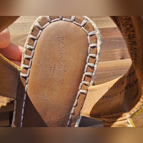 Yellow Suede Platform Espadrille Women's Sandals with Ankle Straps. - Picture 8 of 9